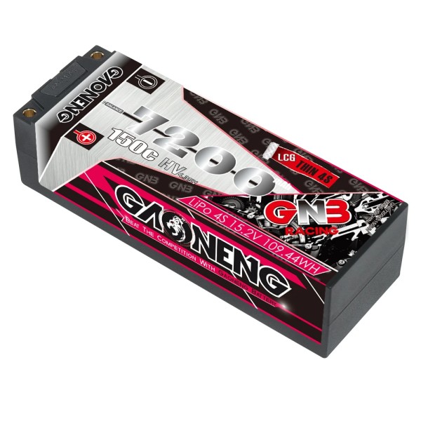 GNB GAONENG 7200MAH 4S 4S1P HV 15.2V 150C RC LiPo Battery 4S LCG 5mm Hard Case Lock Crawler Arrma RTR HPI Tamiya RC Car Boat